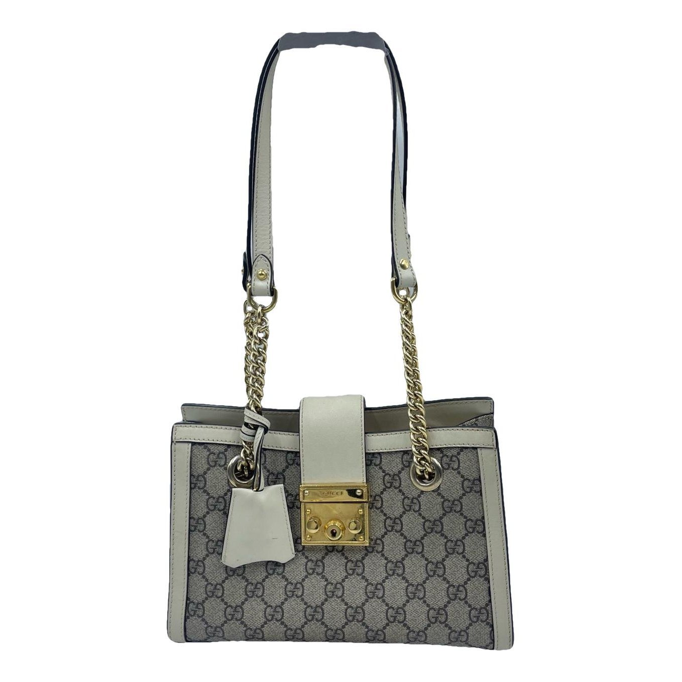Padlock leather handbag