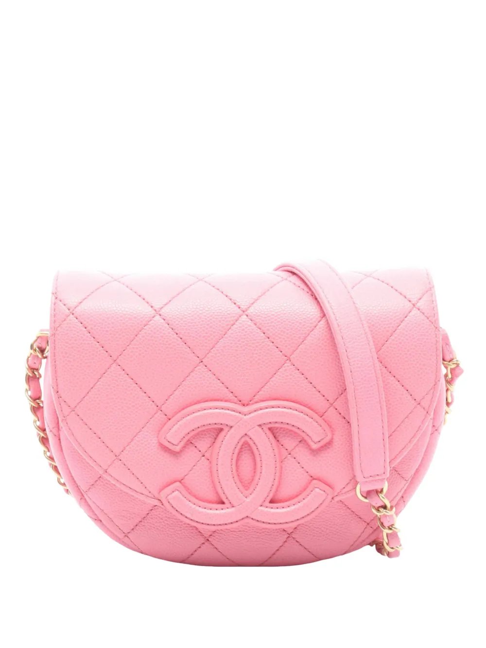 2021-2026 Mini Quilted Caviar CC Messenger Flap crossbody bag