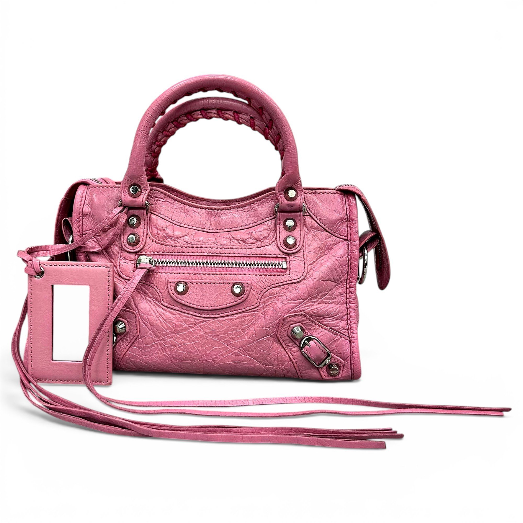 City leather handbag