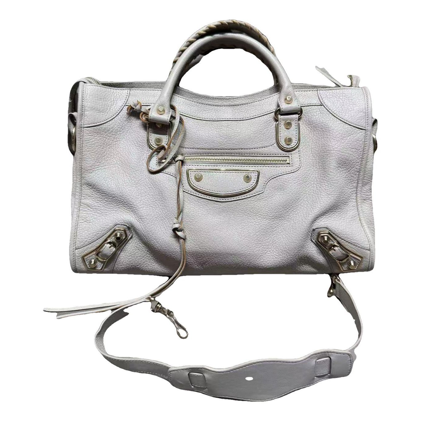 City leather handbag