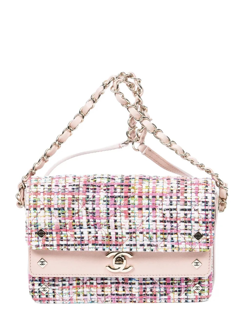 tweed chain shouder bag