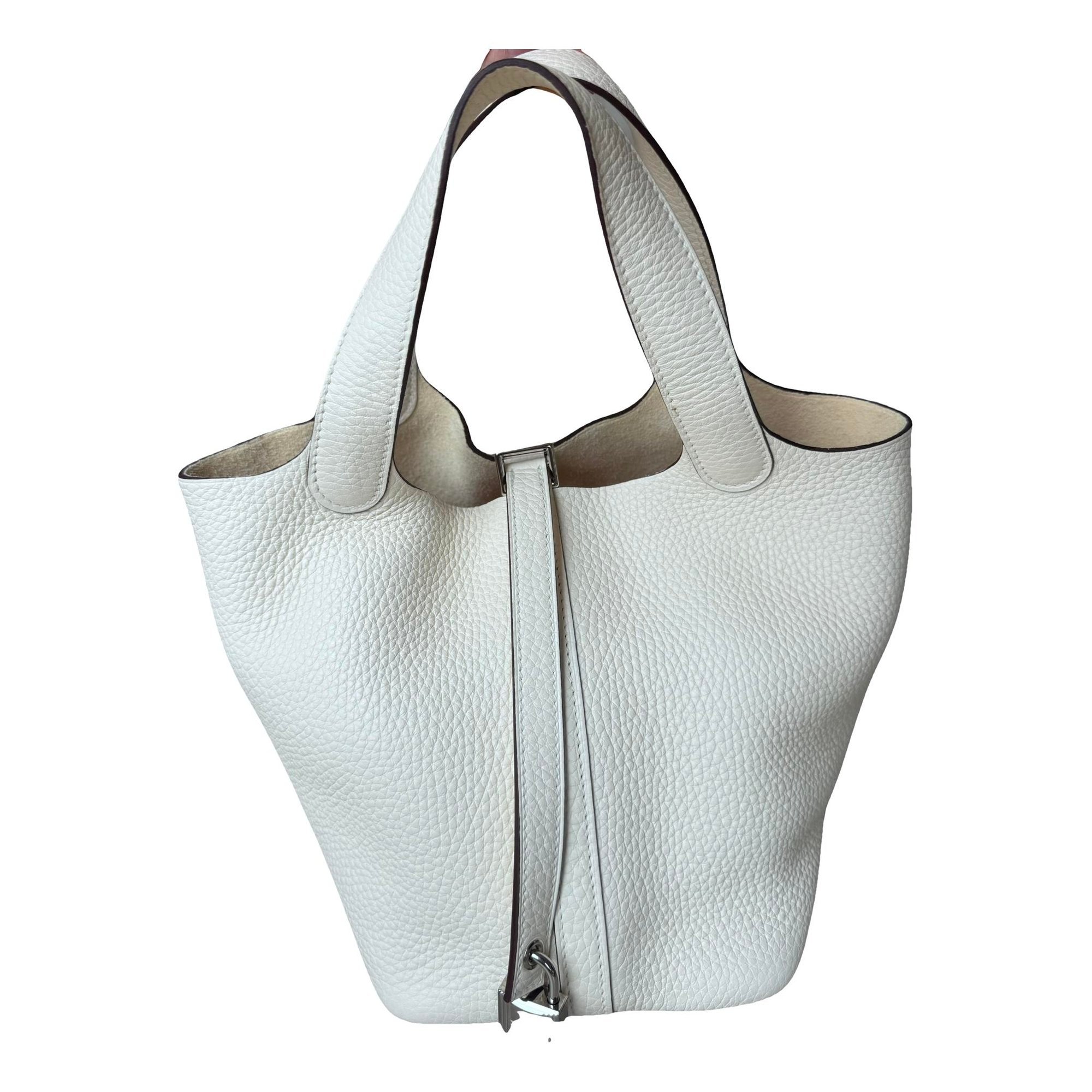 Picotin leather tote