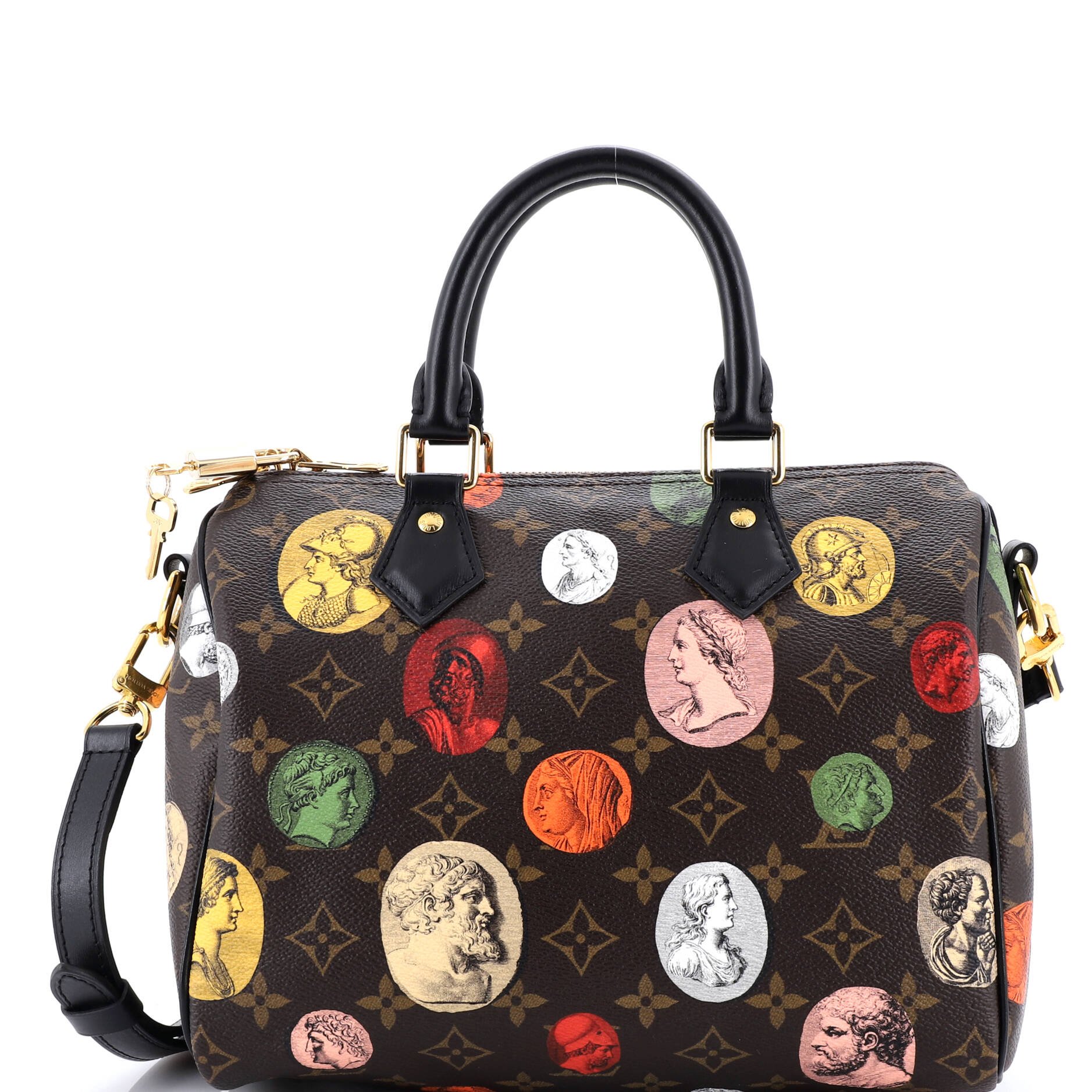 Louis Vuitton Speedy Bandouliere Bag Limited Edition Fornasetti Cameo Monogram Canvas 25