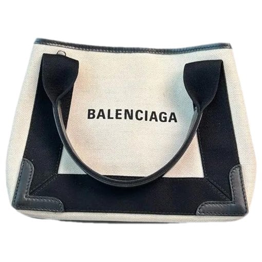 Navy cabas cloth tote