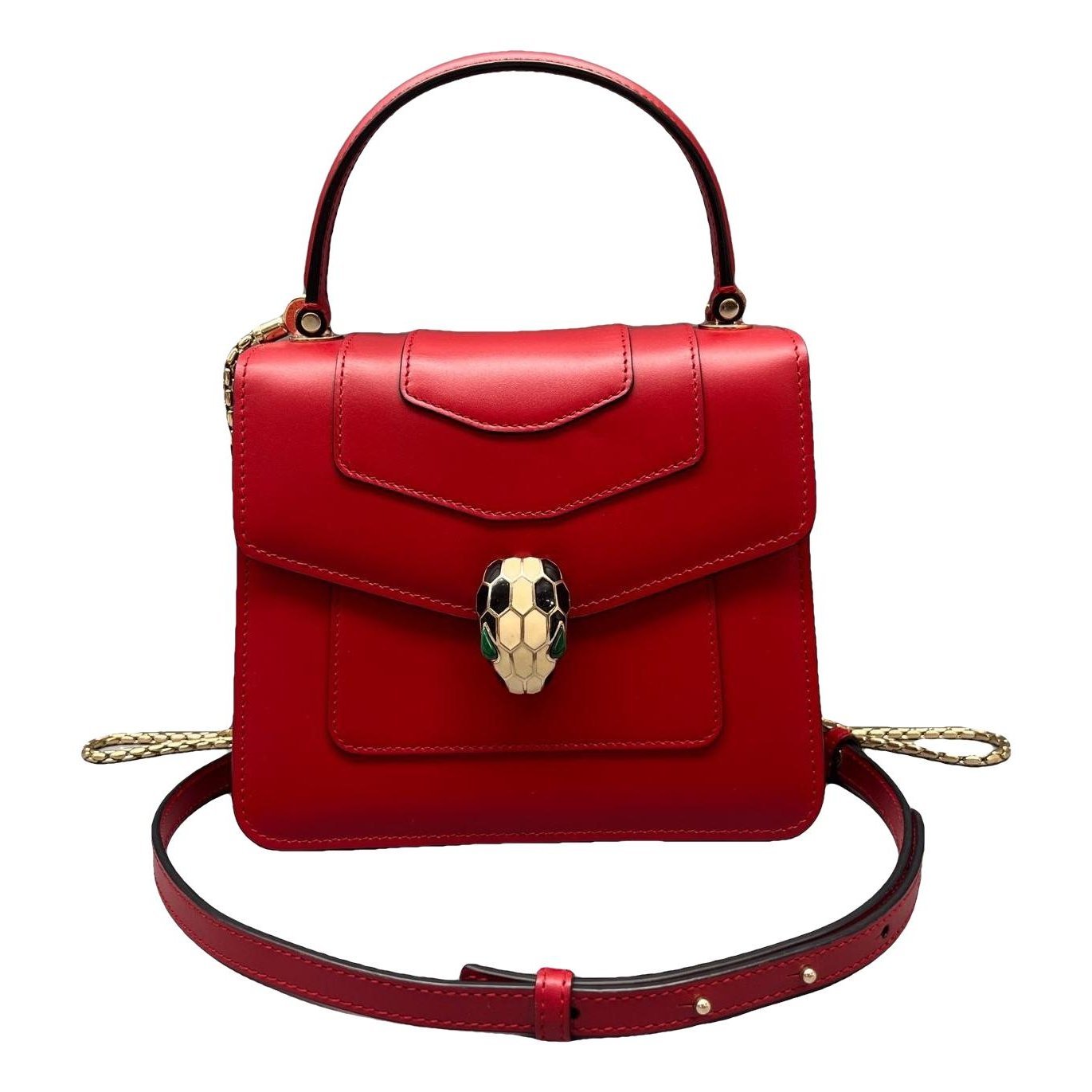 Serpenti leather handbag