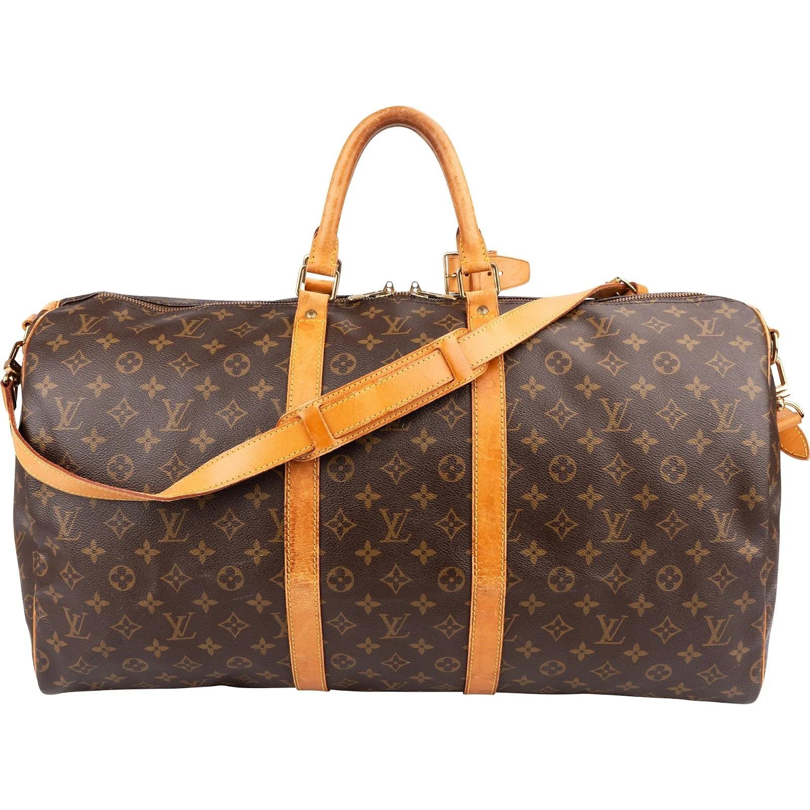 Keepall leather travel bag