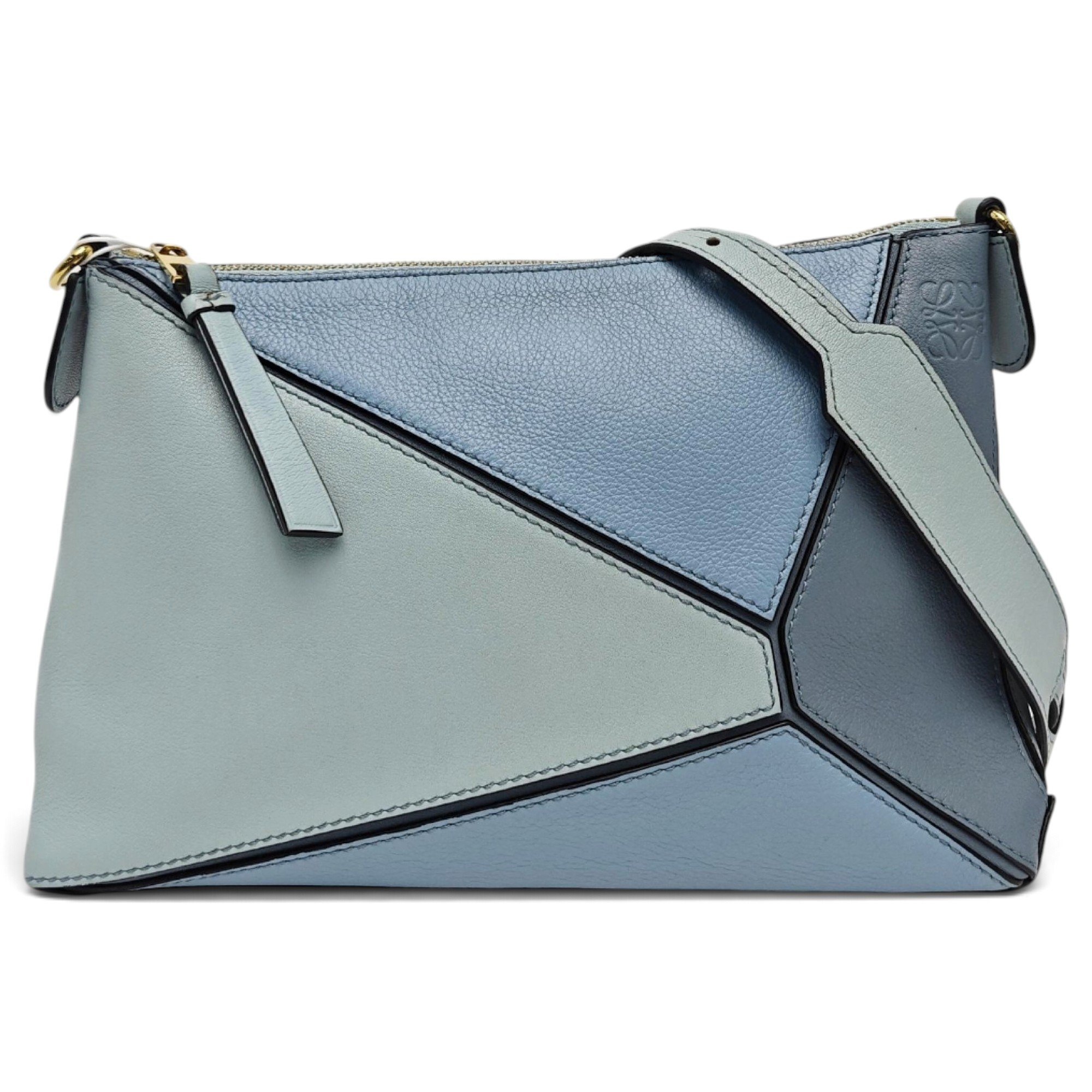 Puzzle leather handbag