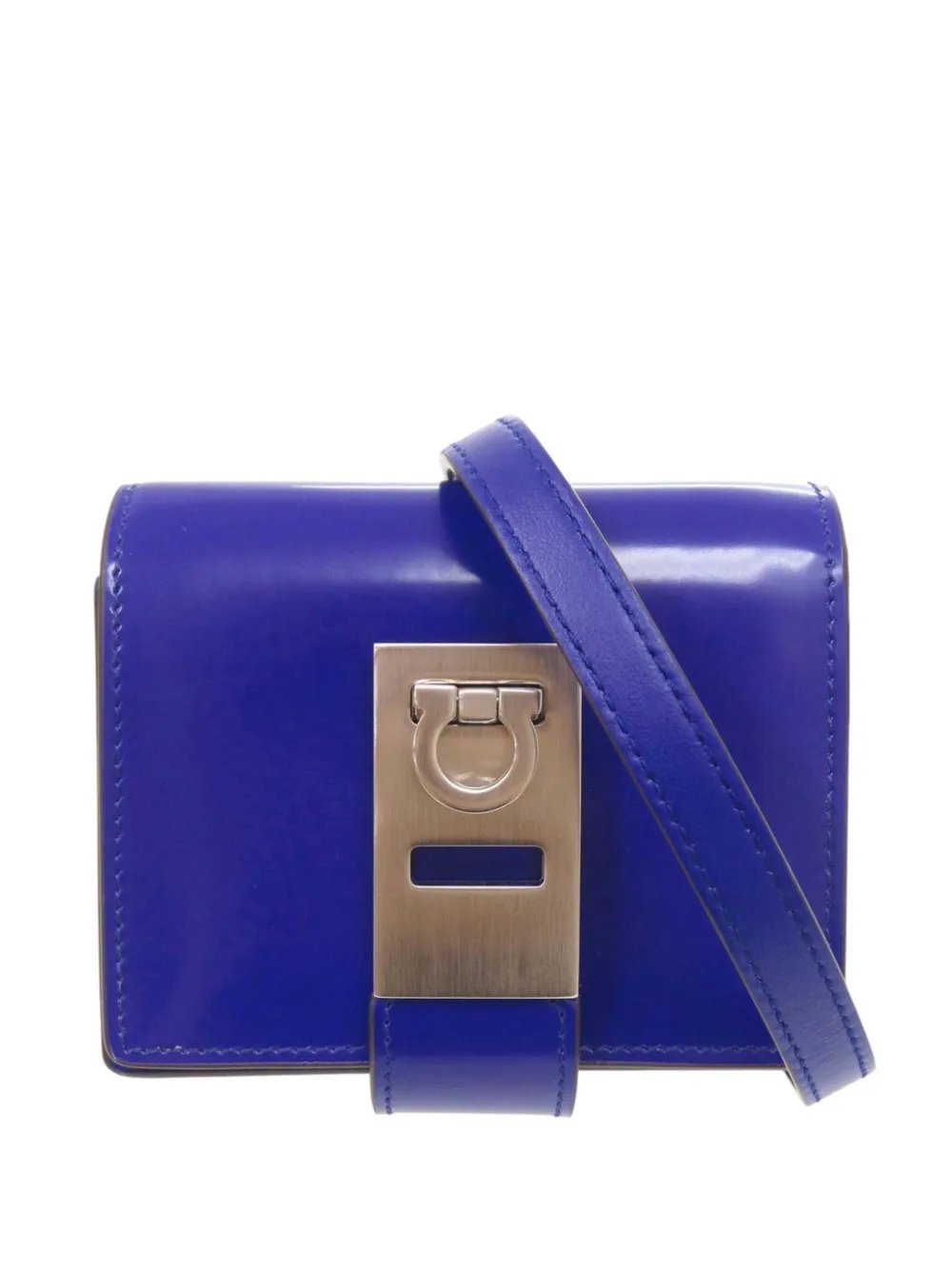 2000-2026 Leather Twin Gancio Lock crossbody bag