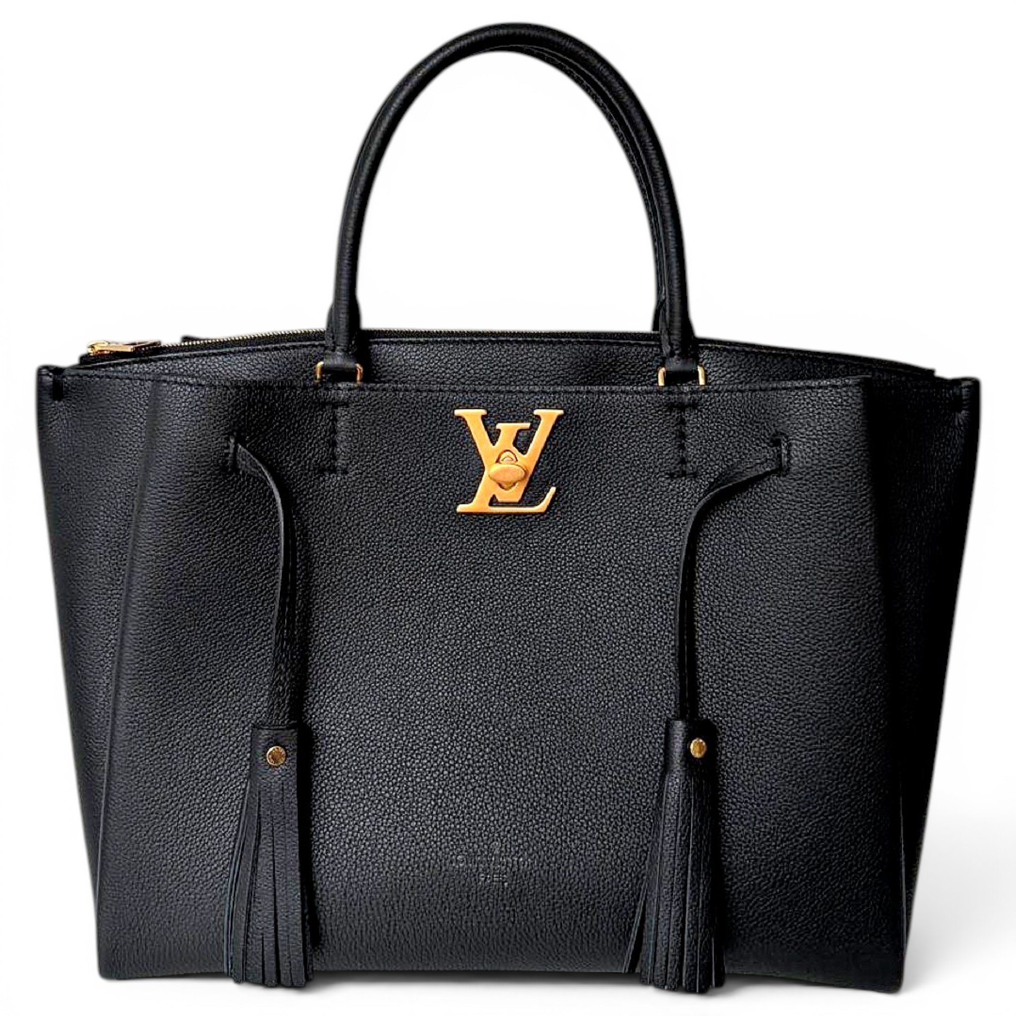 Lockme leather tote