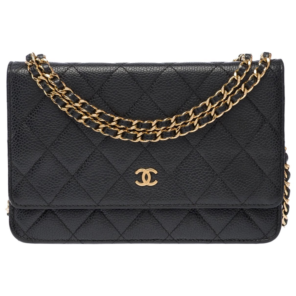 Wallet On Chain leather handbag