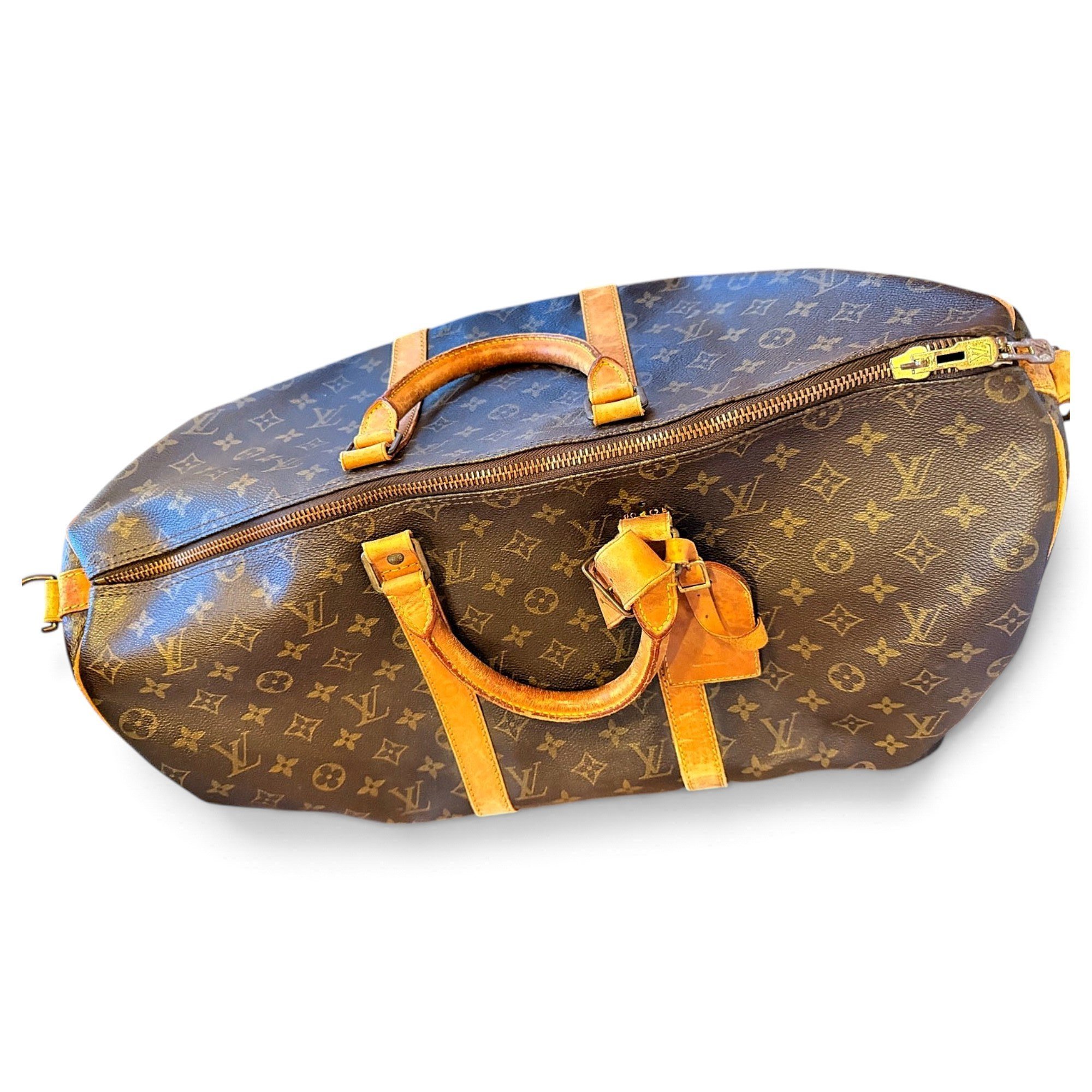 Keepall leather travel bag