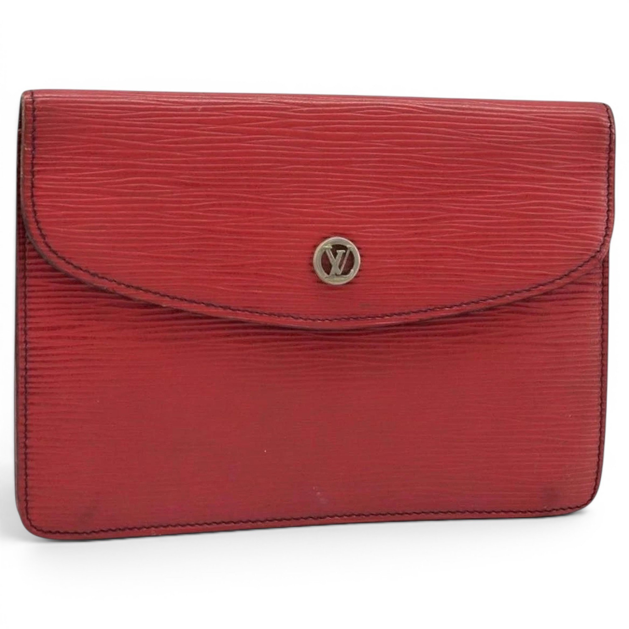 Leather clutch bag