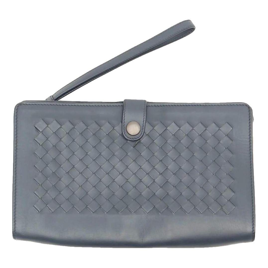 Leather clutch bag