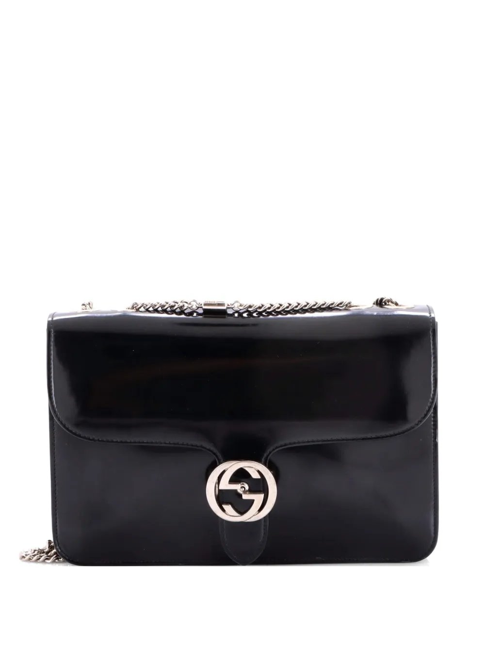 Interlocking Patent Medium shoulder bag