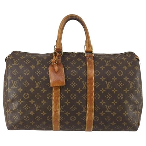 Keepall leather travel bag
