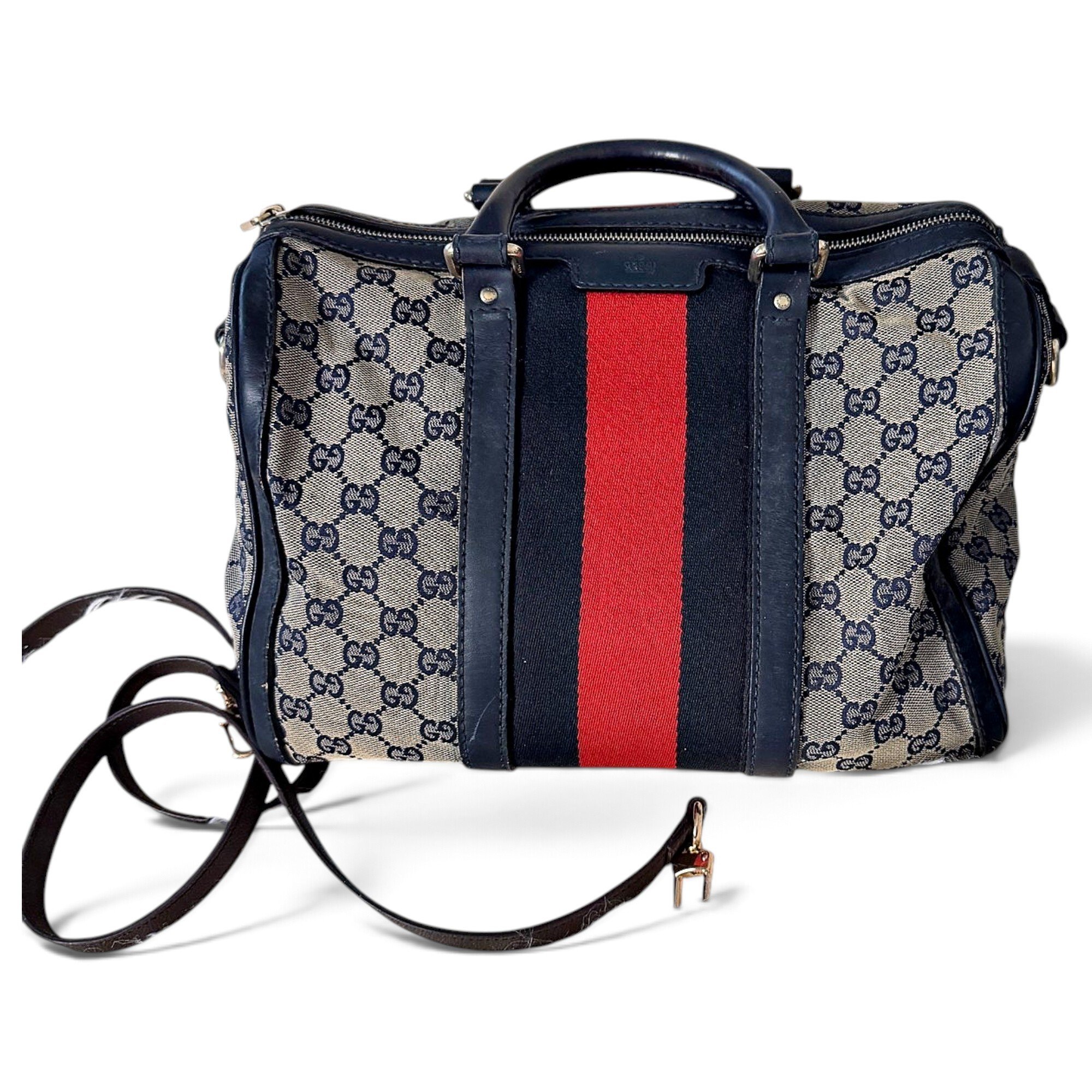 Ophidia leather bowling bag