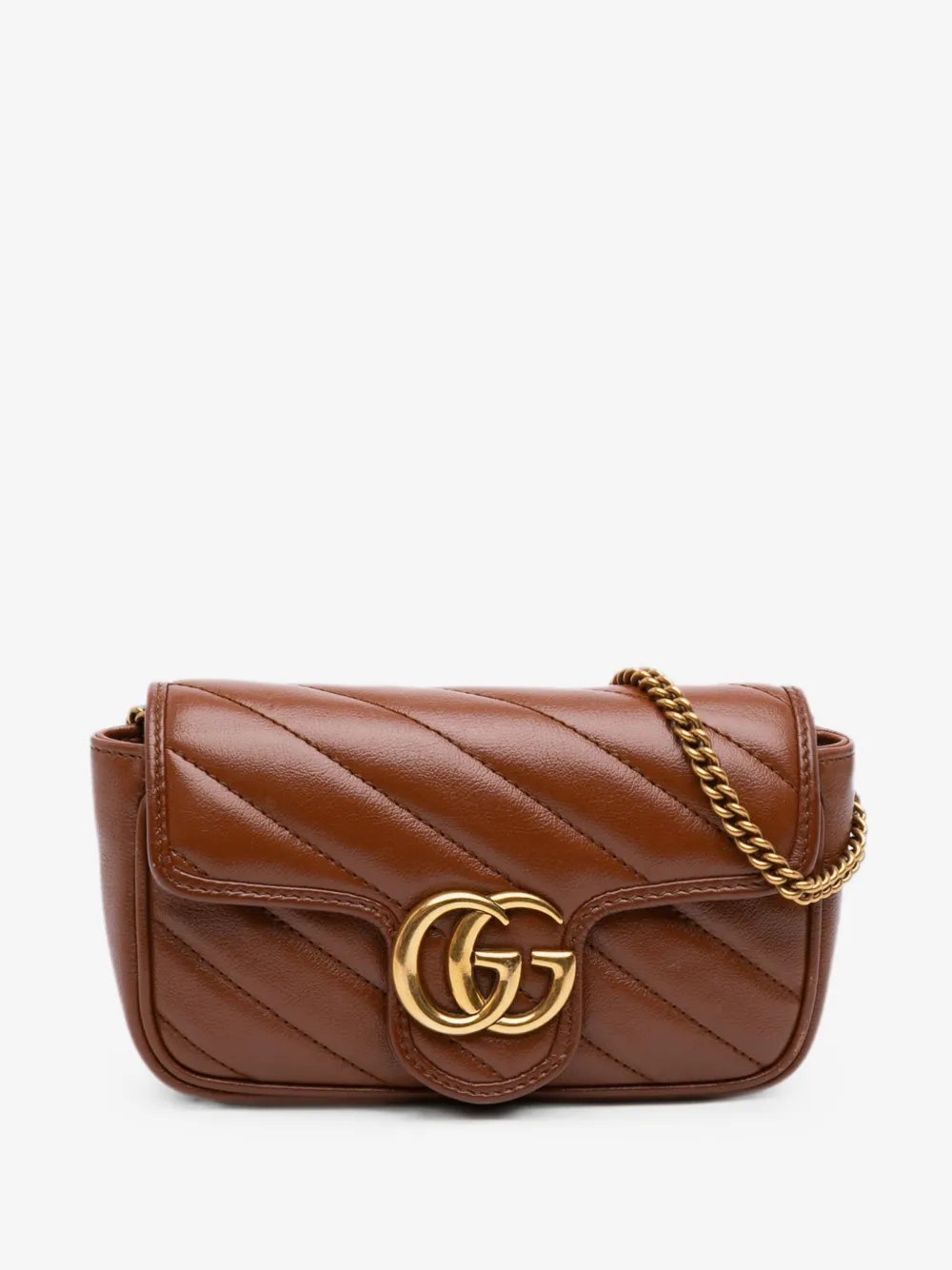 2000-2015 Mini GG Marmont Matelasse Diagonal Leather Flap crossbody bag