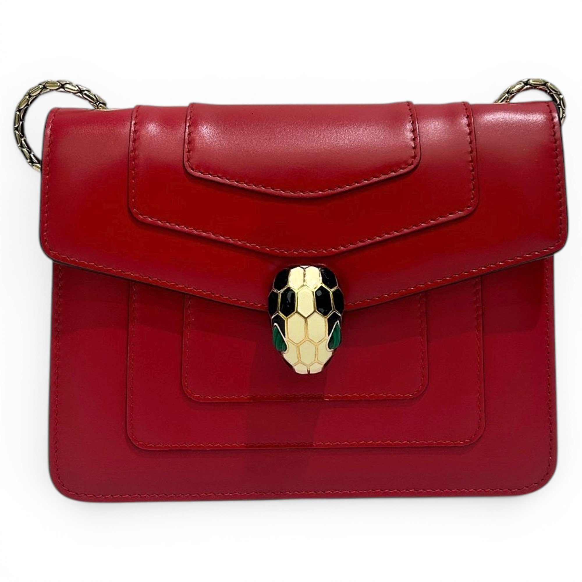 Serpenti leather handbag