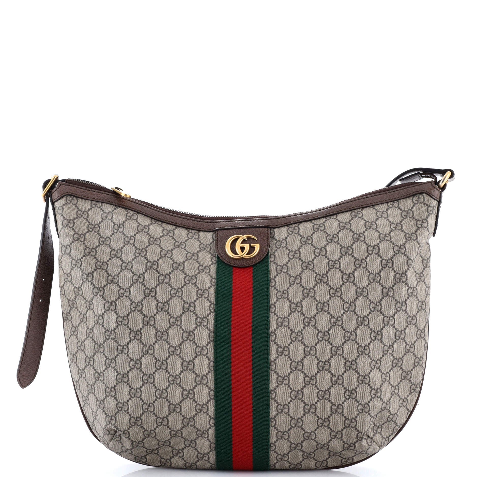 Gucci Ophidia Half Moon Hobo GG Coated Canvas Large