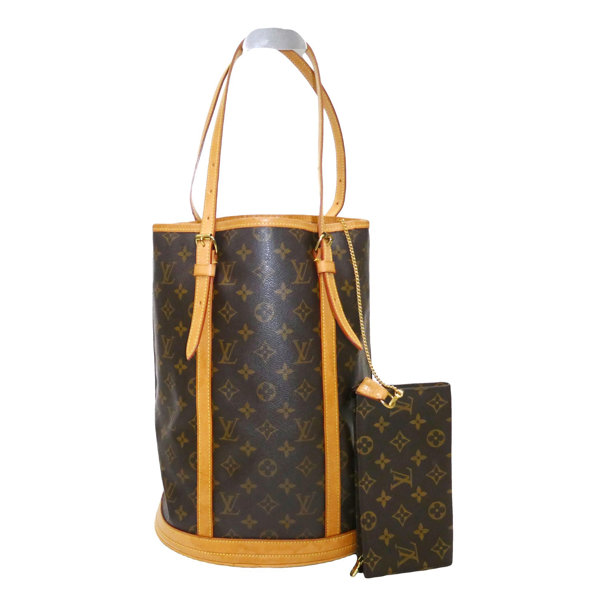Bucket leather handbag