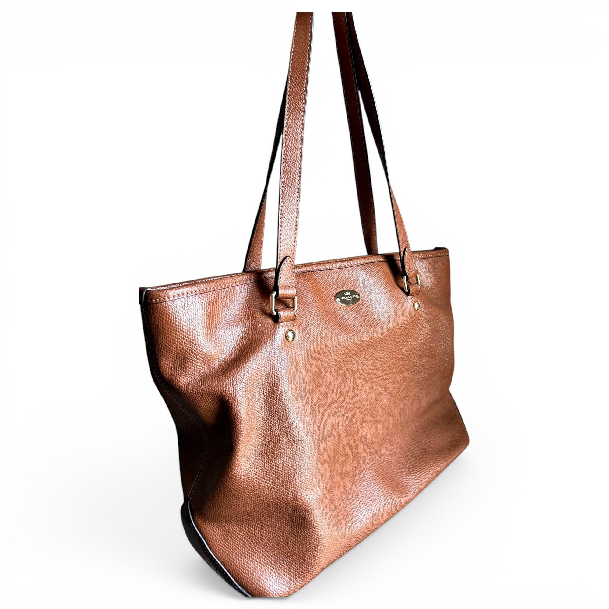 CITY ZIP TOTE leather tote