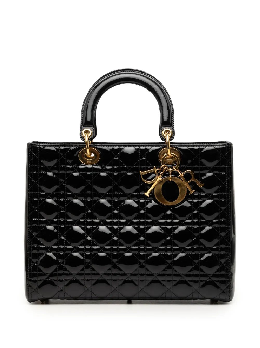 2010 Large Patent Cannage Lady Dior satchel