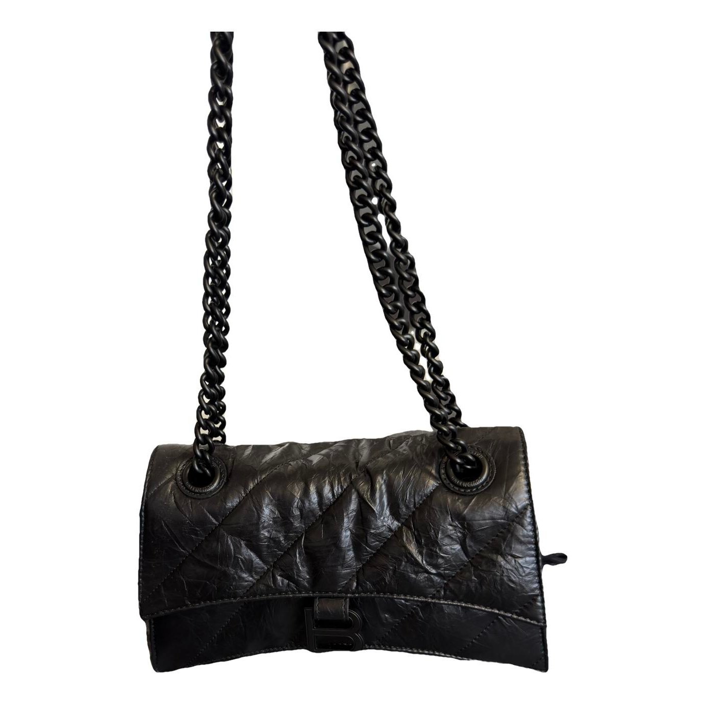 Crush leather handbag