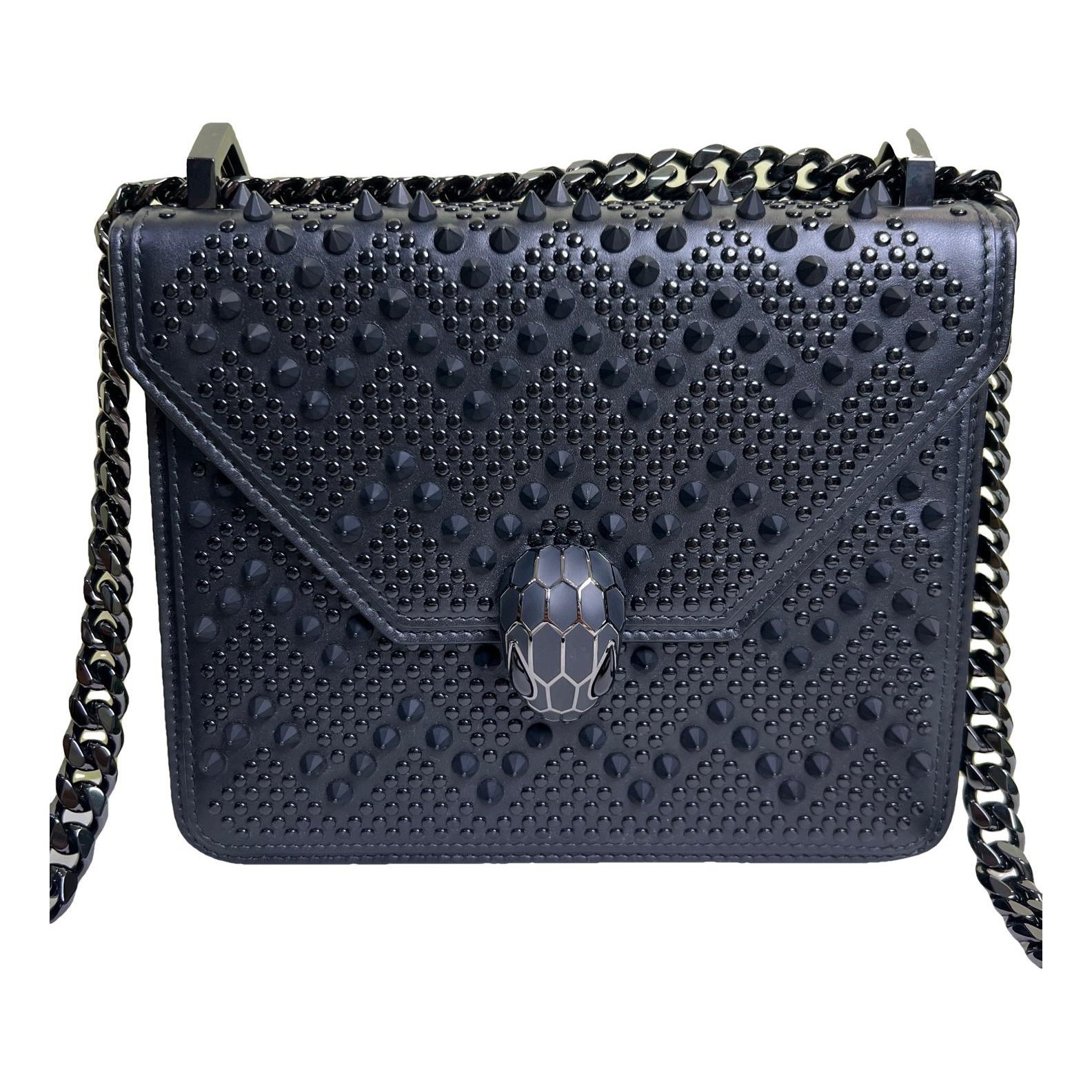Serpenti leather handbag