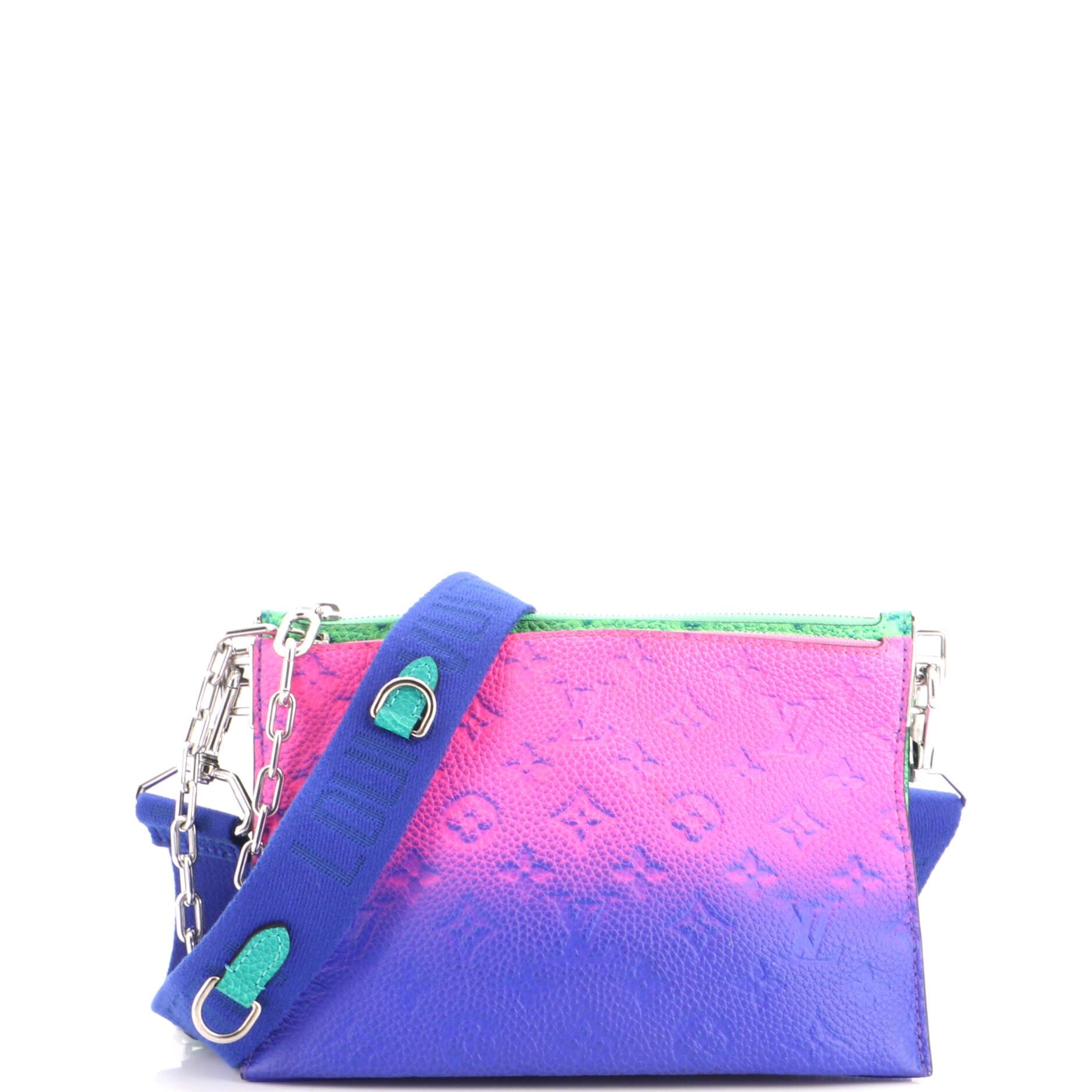 Trio Pouch Messenger Bag Limited Edition Illusion Monogram Taurillon Leather
