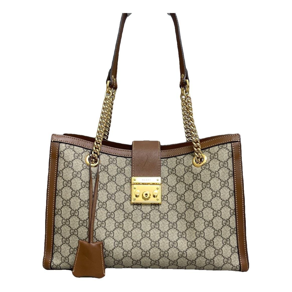 Padlock leather handbag