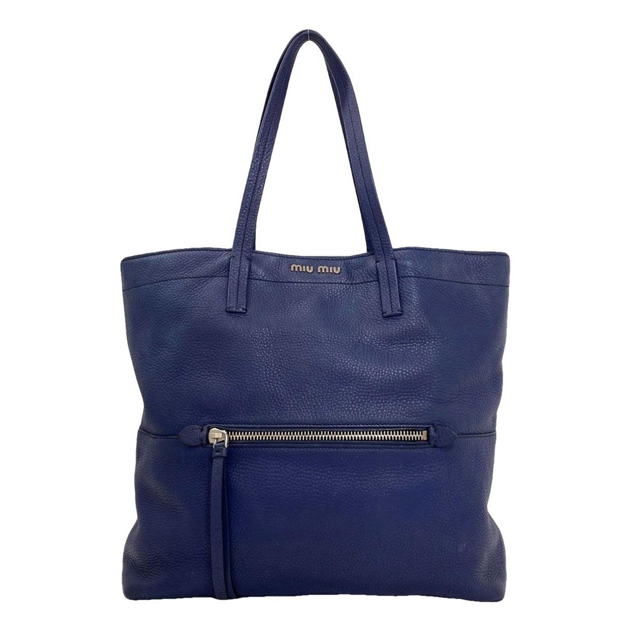 Miu Logo leather tote