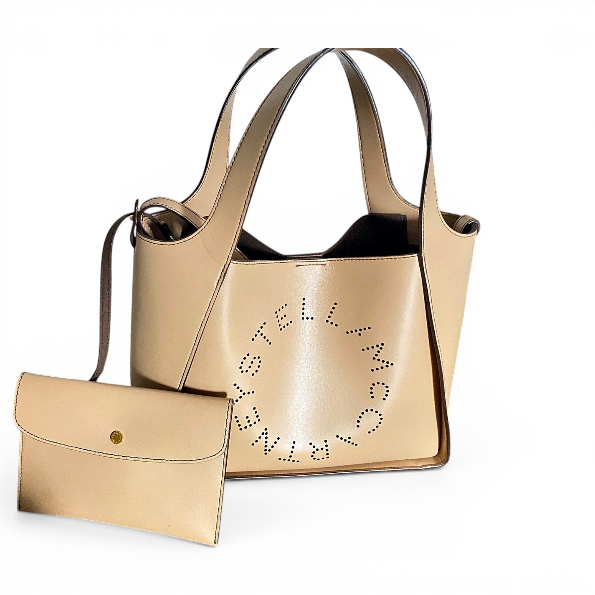 Logo leather handbag