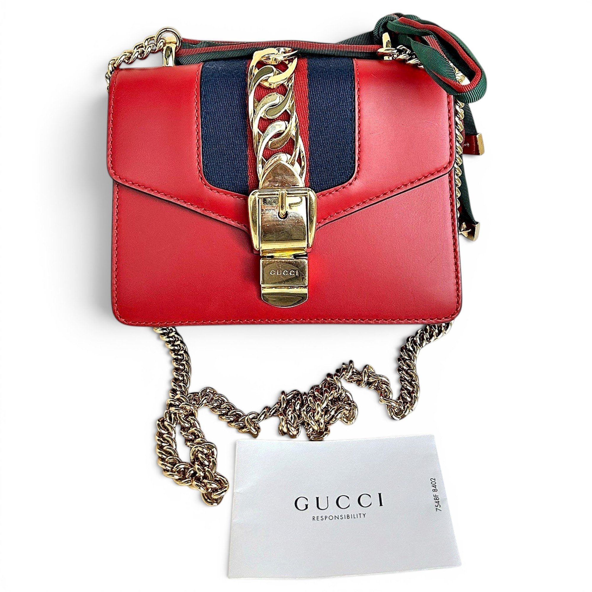 Sylvie Flap Chain leather crossbody bag
