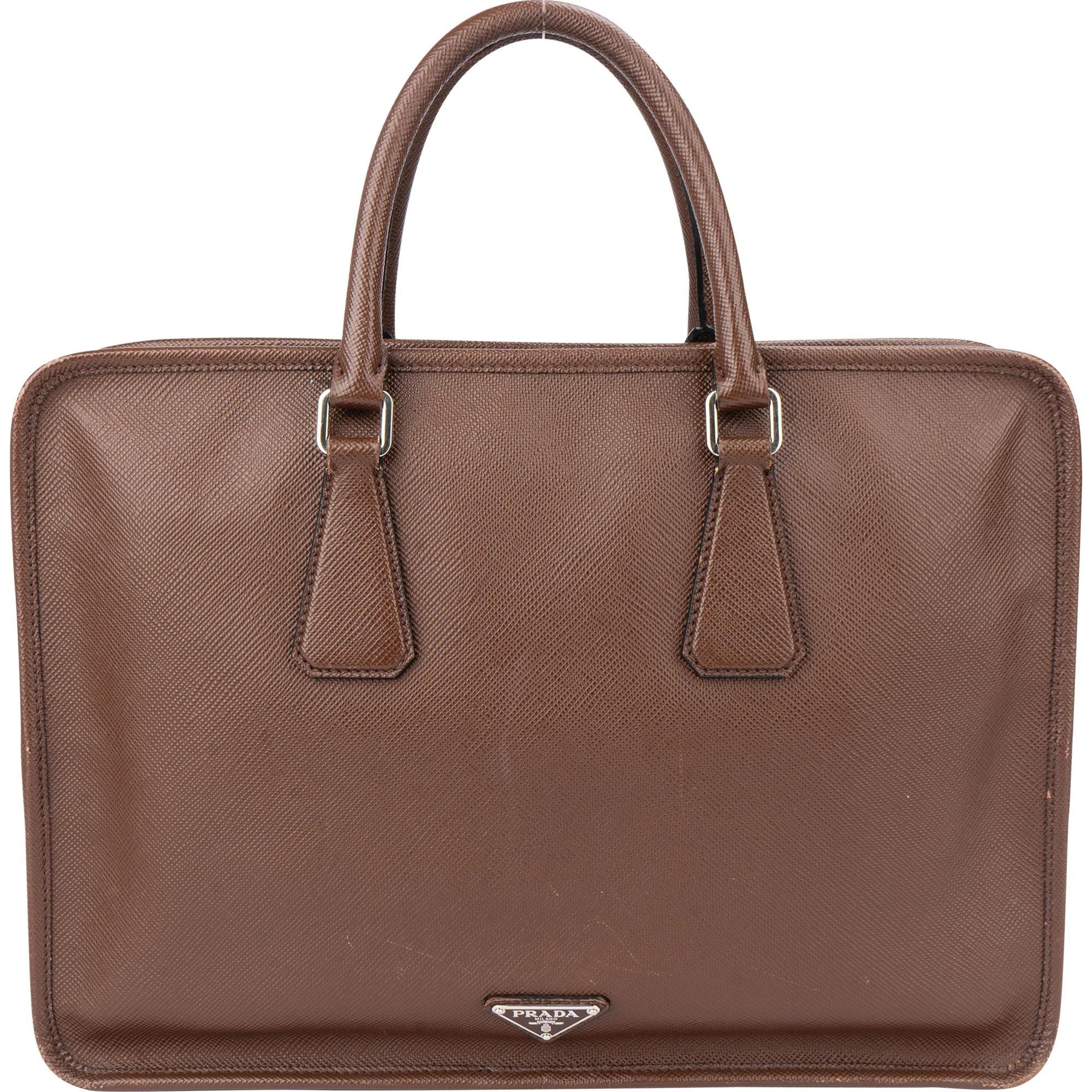 Triangle leather satchel