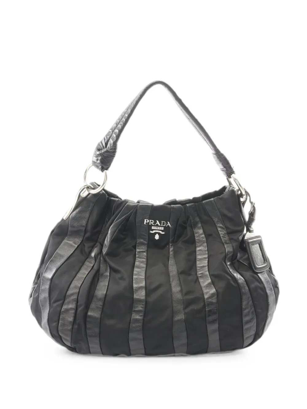 2000s striped leather handbag