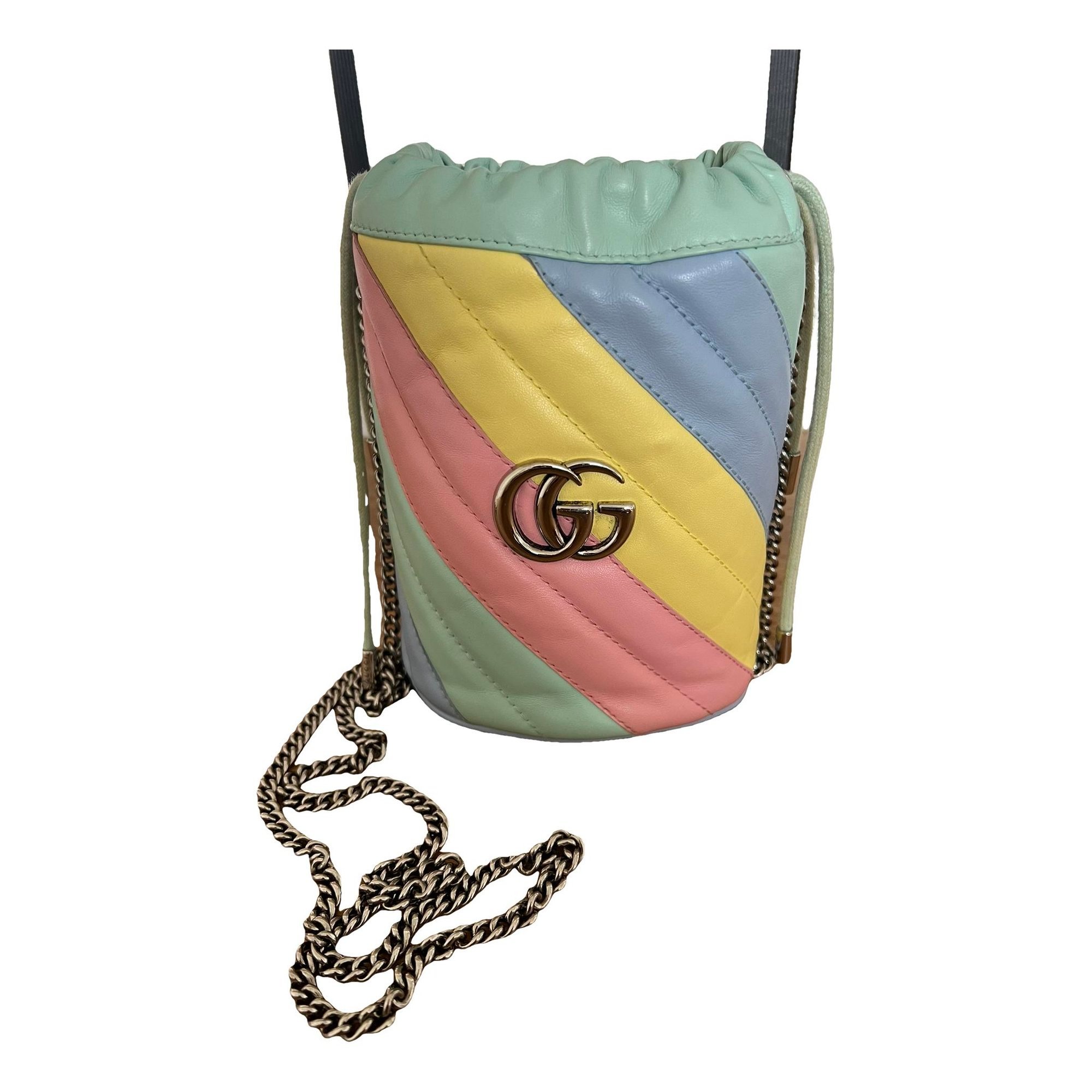 GG Marmont Chain Bucket leather crossbody bag