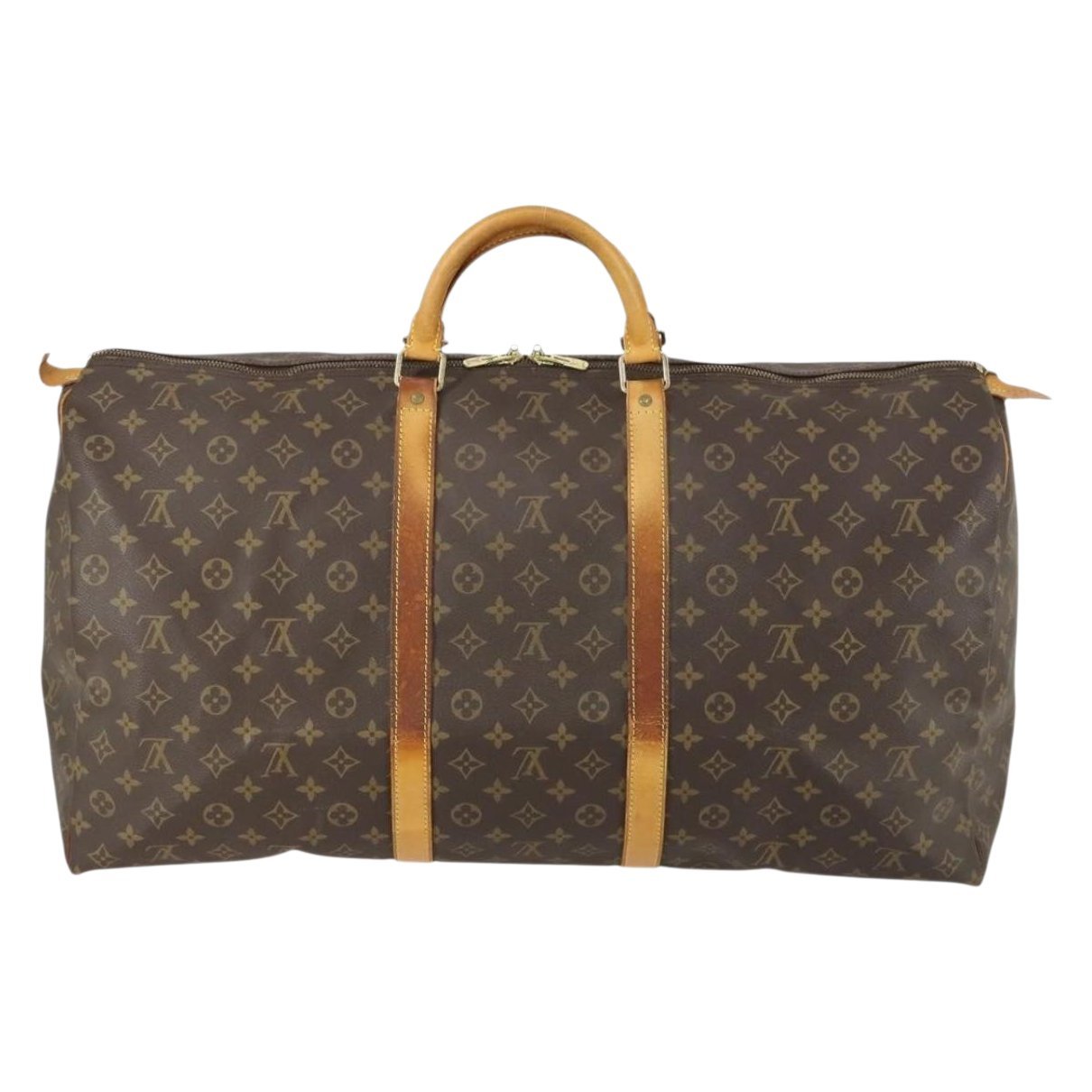 Keepall leather travel bag