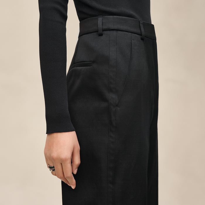 Noir High-waisted Wide Pants