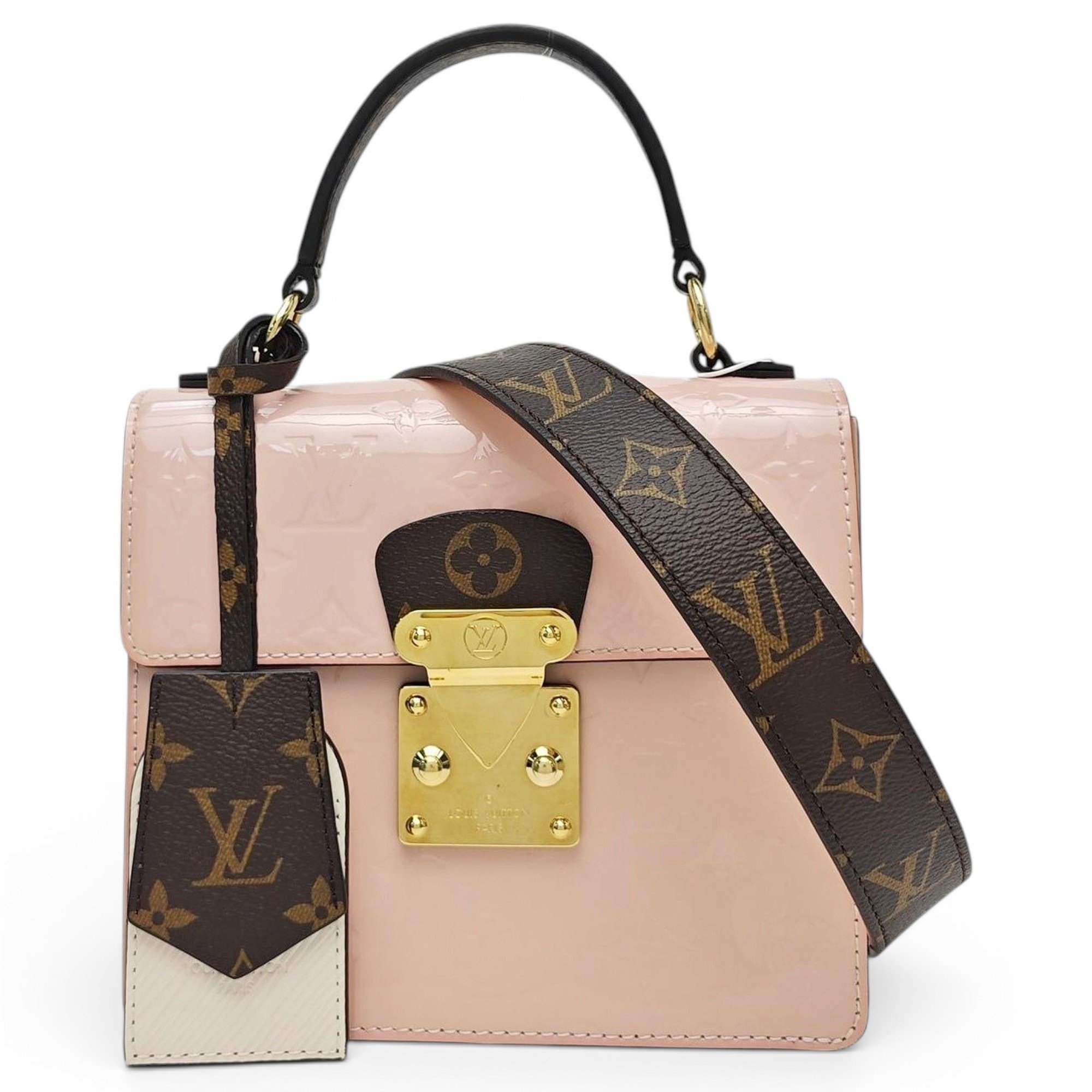 Spring street patent leather handbag