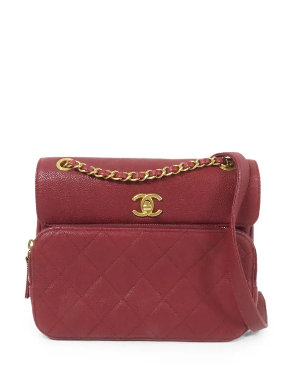 quilted CC turn-lock shoulder bag