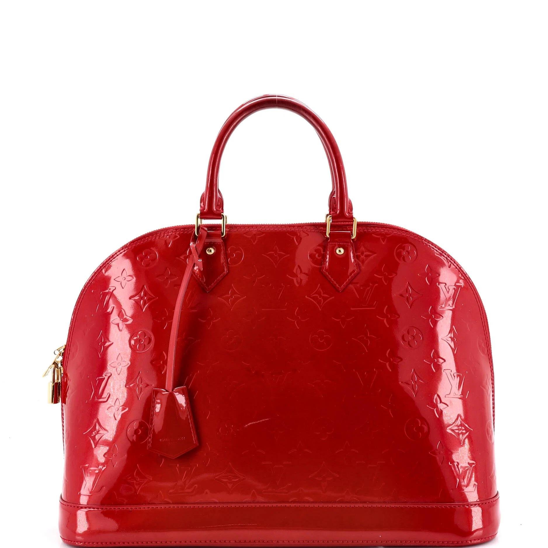 Patent leather handbag