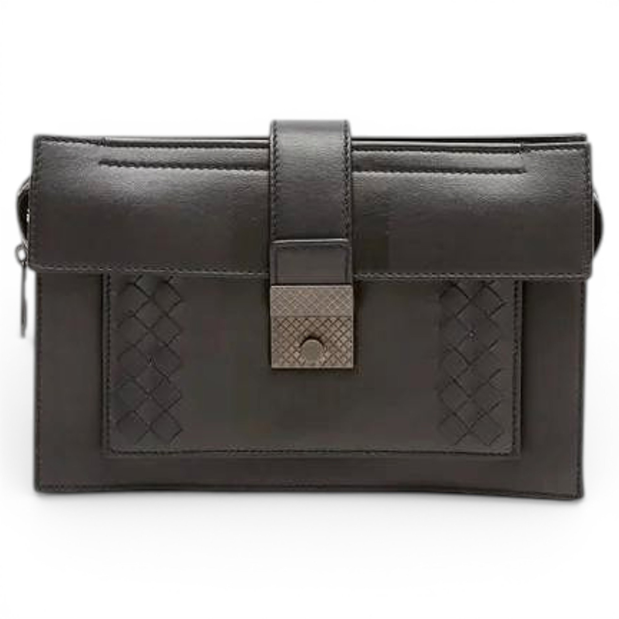 Leather clutch bag
