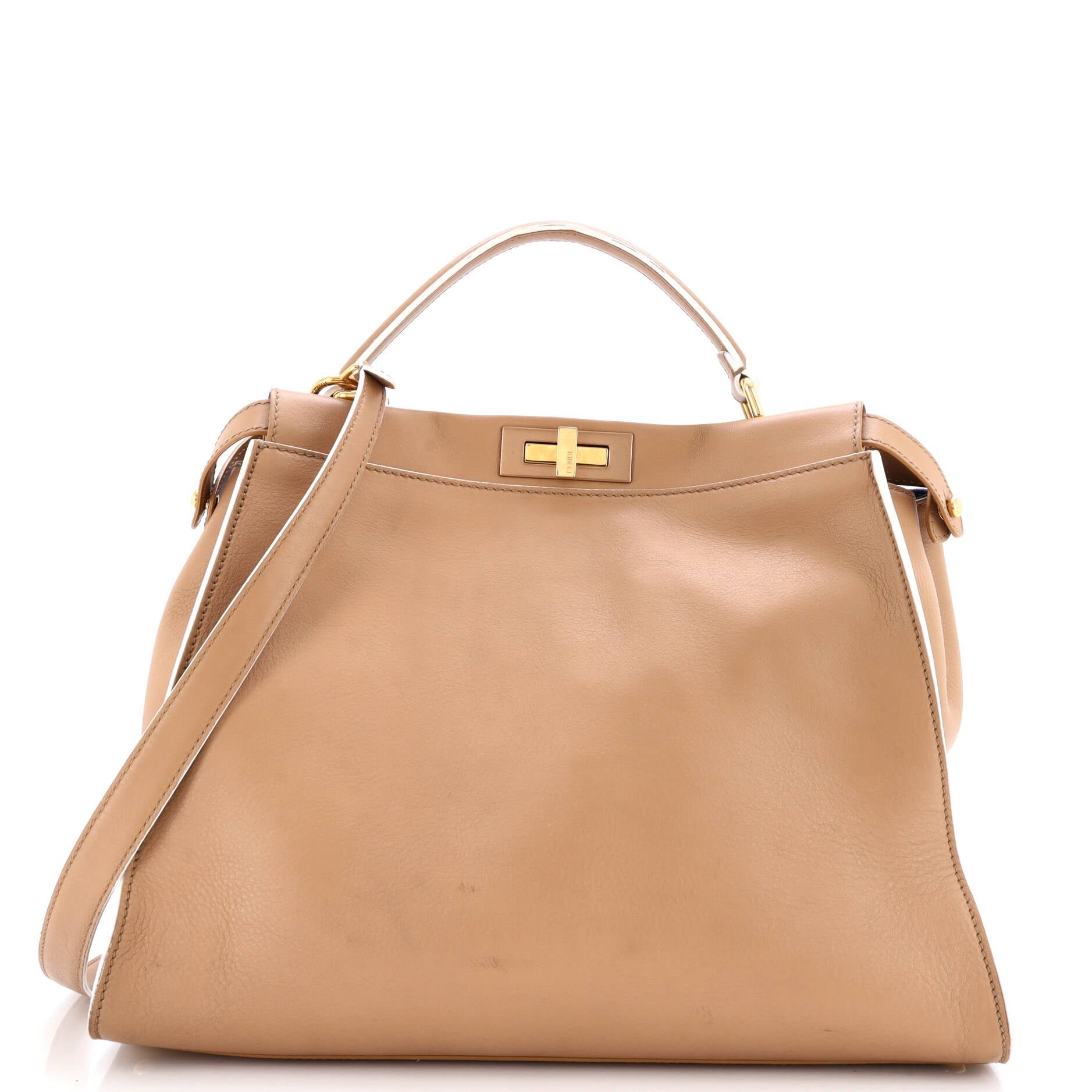 Fendi Peekaboo Bag Rigid Leather Large