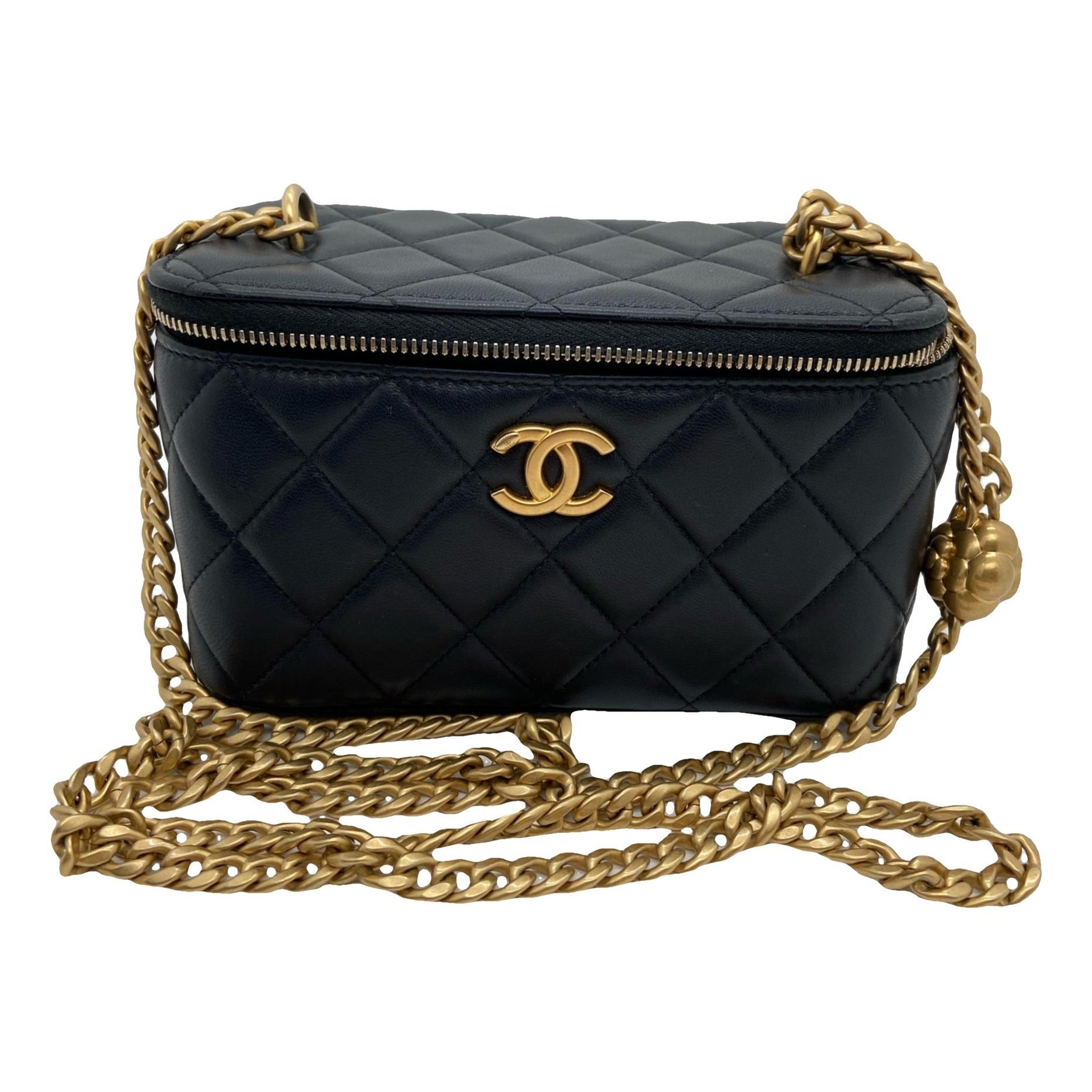 Vanity leather handbag