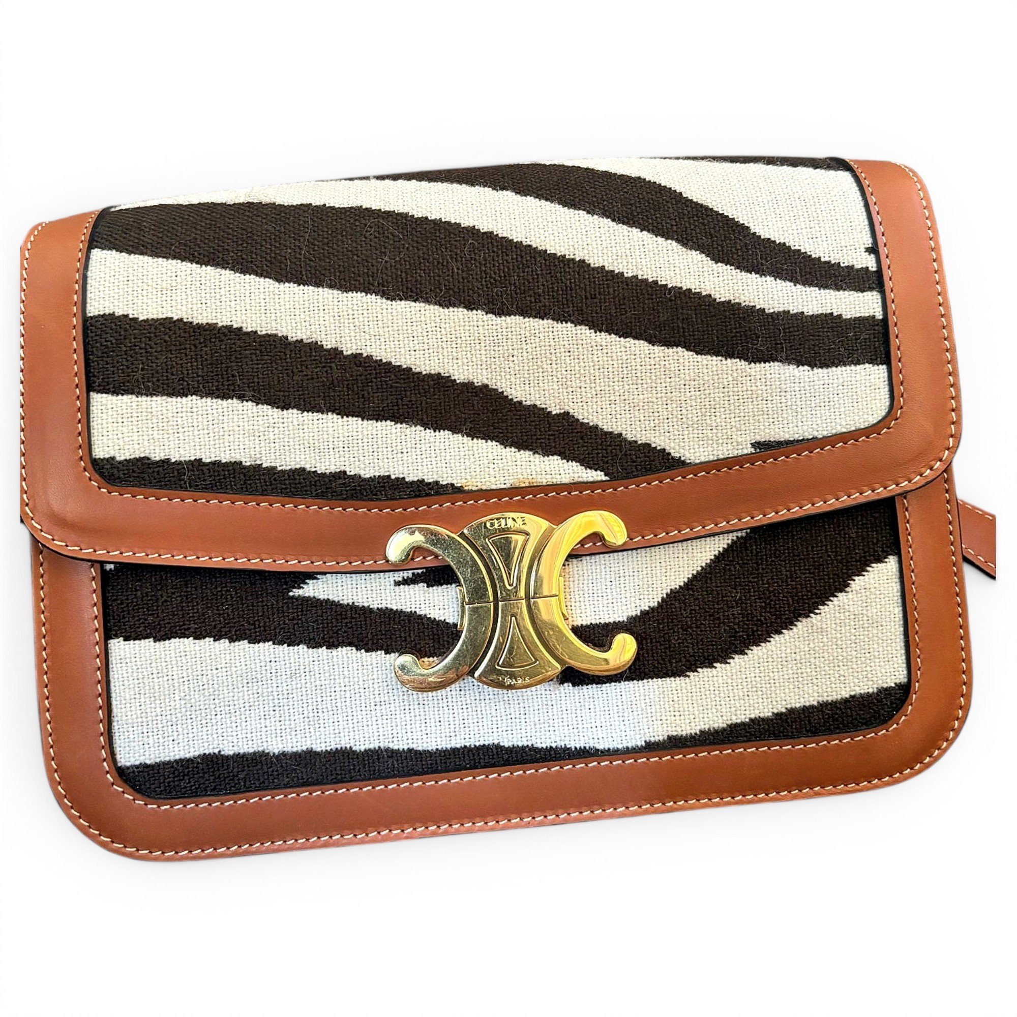 Triomphe leather crossbody bag