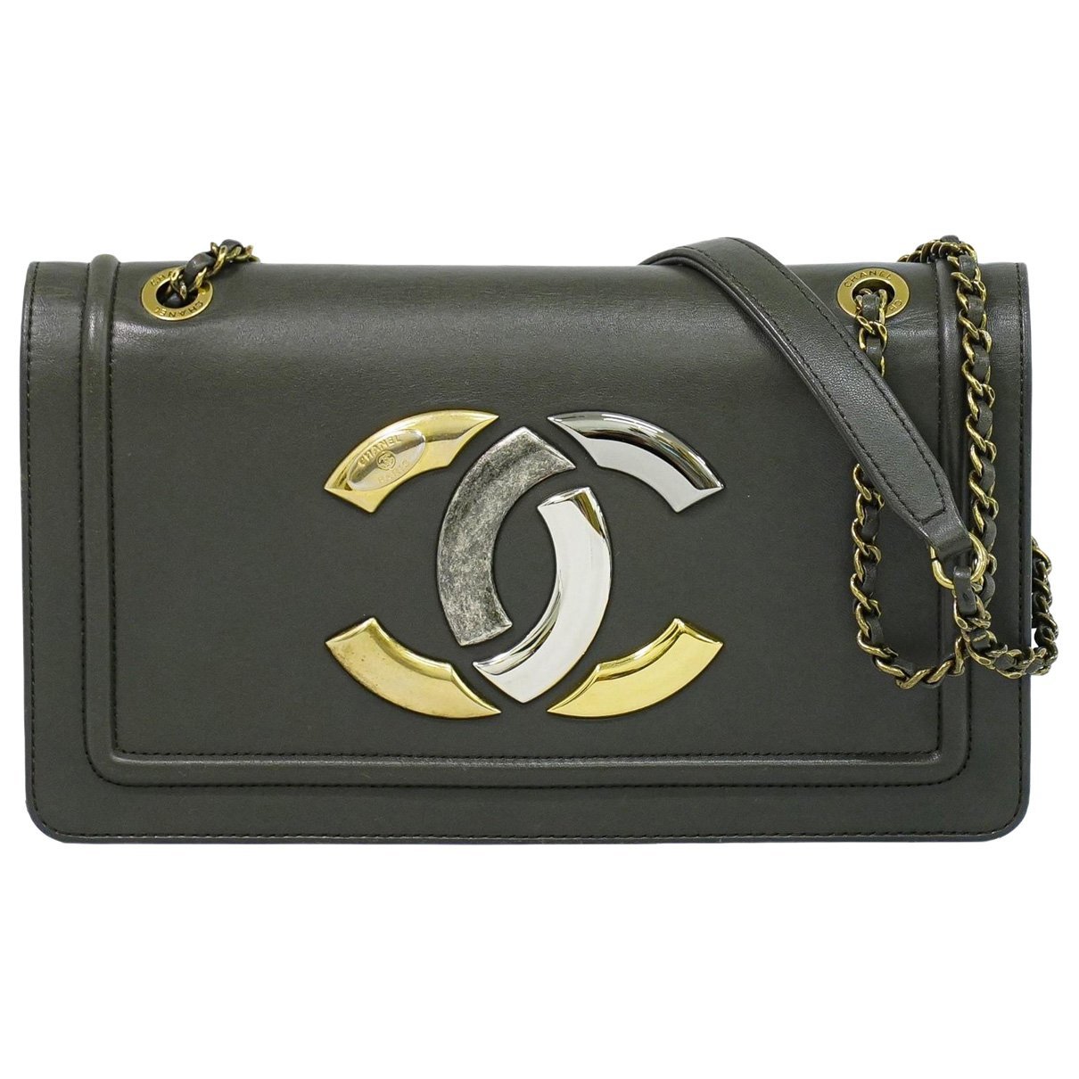 Trendy CC Flap leather handbag