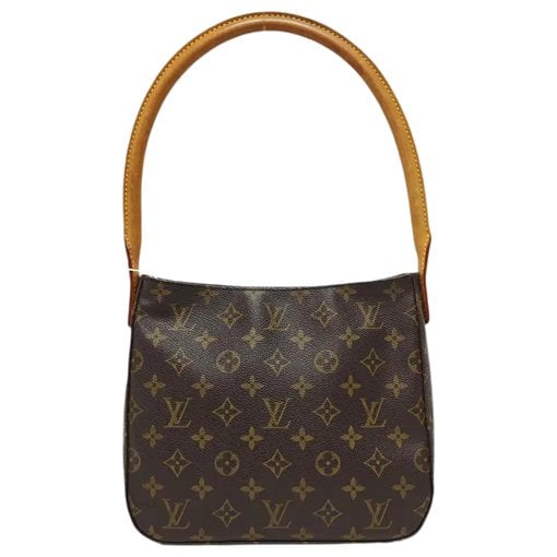 Looping leather handbag