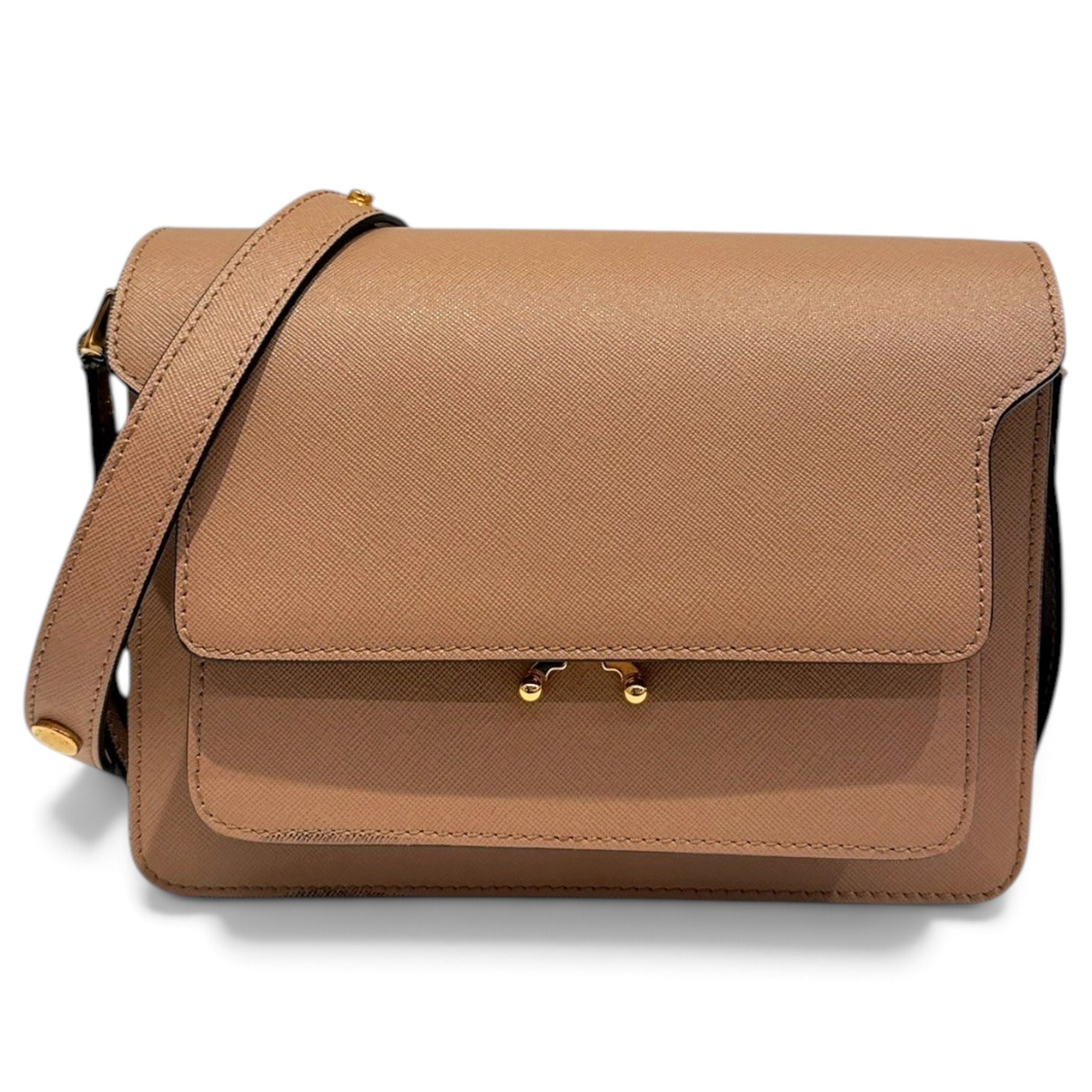 Marni Trunk leather crossbody bag
