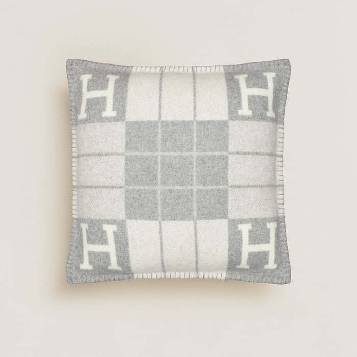 Écru Gris Clair Avalon III Pillow, Small Model