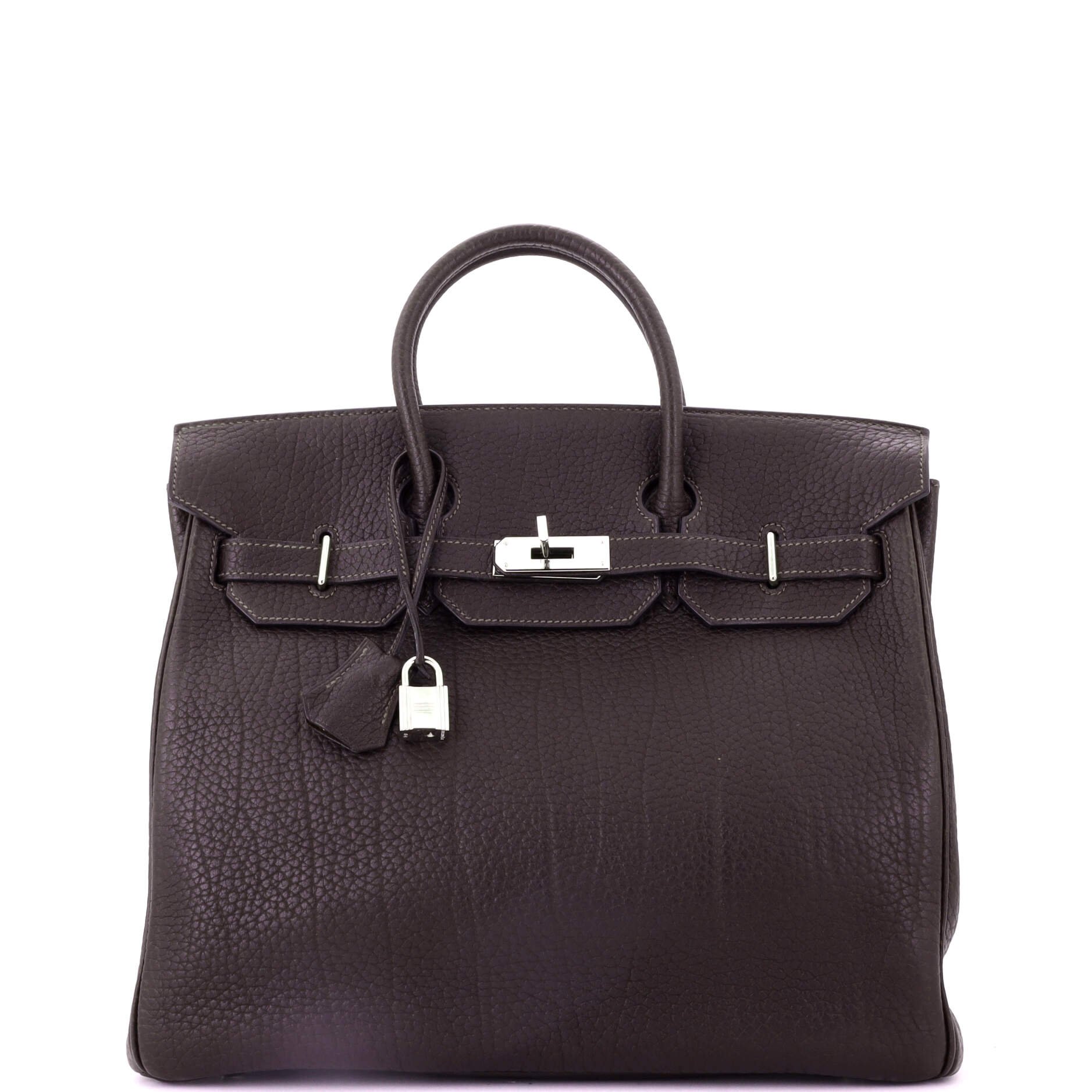 Hermes HAC Birkin Bag Ebene Fjord with Palladium Hardware 32